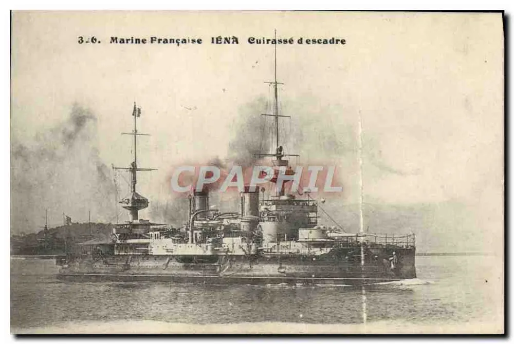 Bateau de guerre français — Le cuirassé IÉNA — éditeur imprimeur non visible - Vorderseite