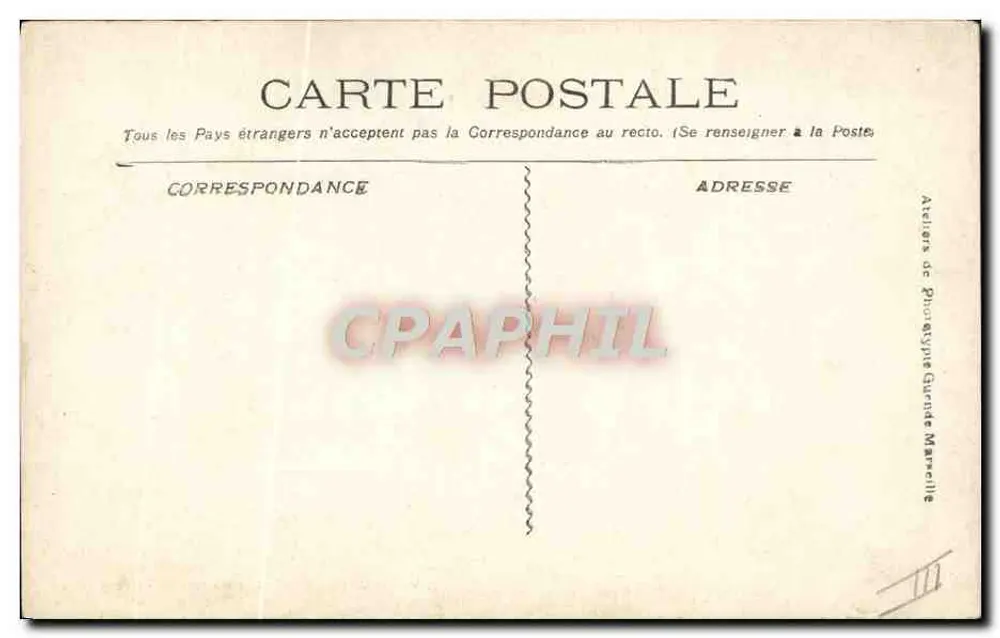 Französische Marine - Das "IÉNA" — Ateliers de Photographie Gurne de Marseille - Rückseite