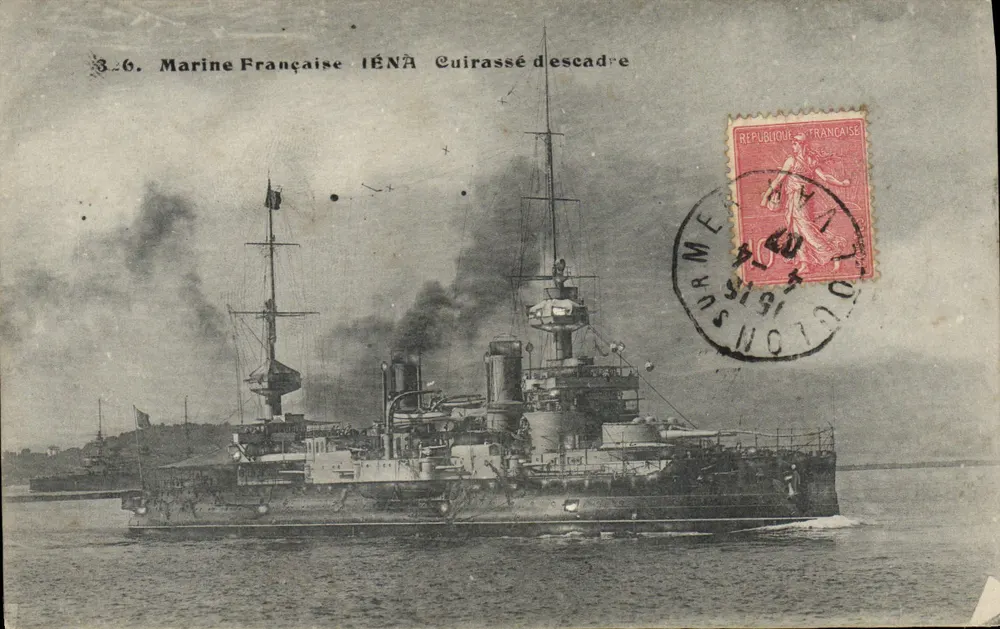 Kriegsschiff — Schlachtschiff der Flotte — Französische Marine — ÉNA — Unbekannter Verlag, Nr. 36 - Vorderseite