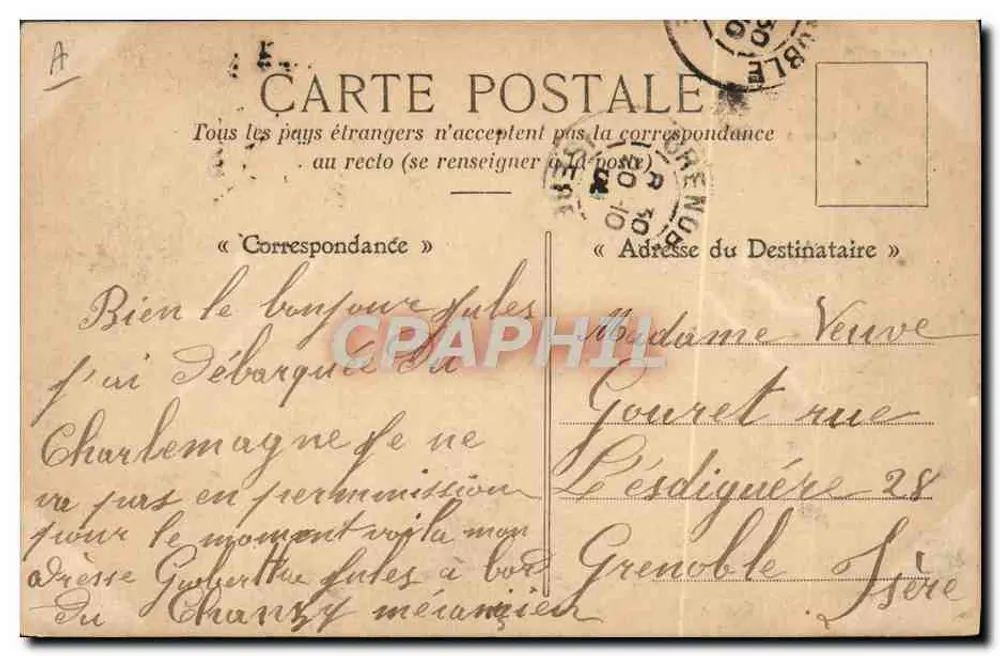Französische Kriegsschiffe — Kartenpostkarten-Sammlung — Verlag Planche - Rückseite