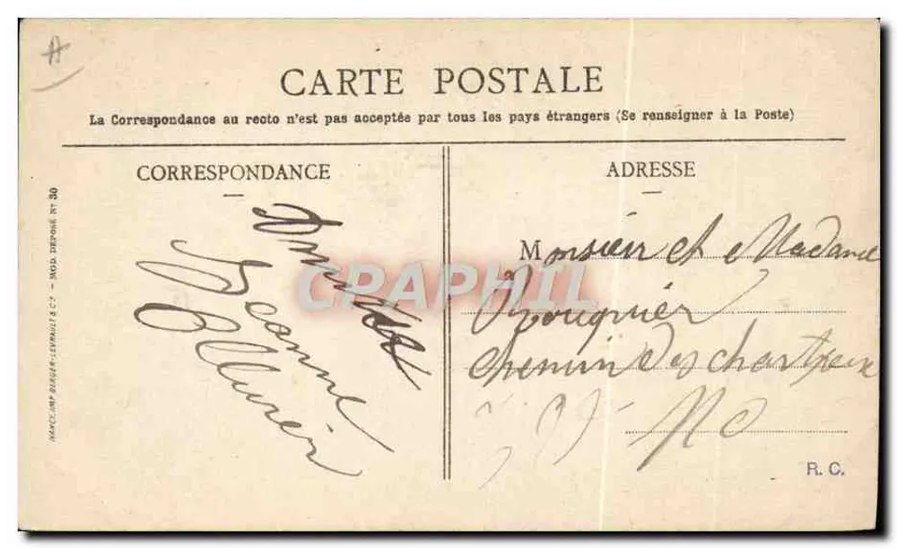 Cherbourg — Hafen und drei Schiffe — L'Aquilon, Le Carnot, Le Gaulois — Verlag L'Aquilon - Rückseite