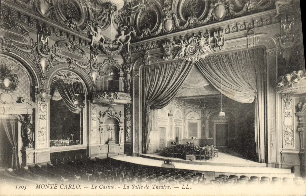 Monte Carlo — Das Casino. — Die Theaterhalle. — LL. — n° 1205 - Vorderseite
