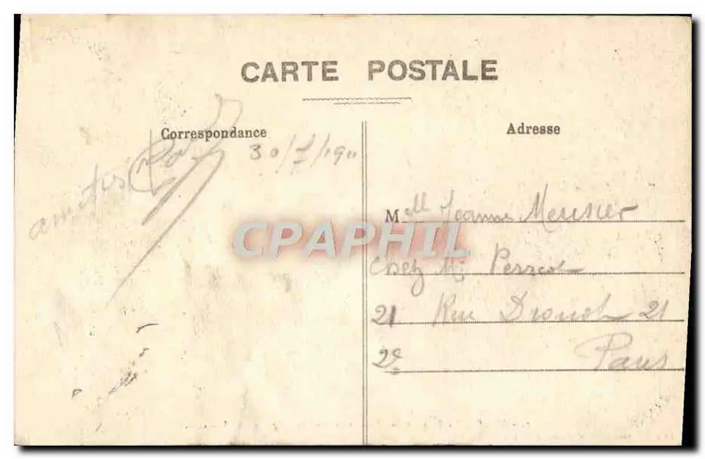 AULT - Die Strände und Klippen vom Zollweg aus gesehen — Léréque, photo-édit., 20, Grande-Rue, in Ault - Filiale in Ouvréal, in der Nähe des Kursaals - Guillaminot-Platten - Rückseite