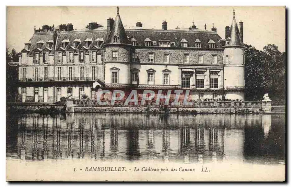 O Castelo visto dos Canais — Rambouillet — Editor LL. - Frente