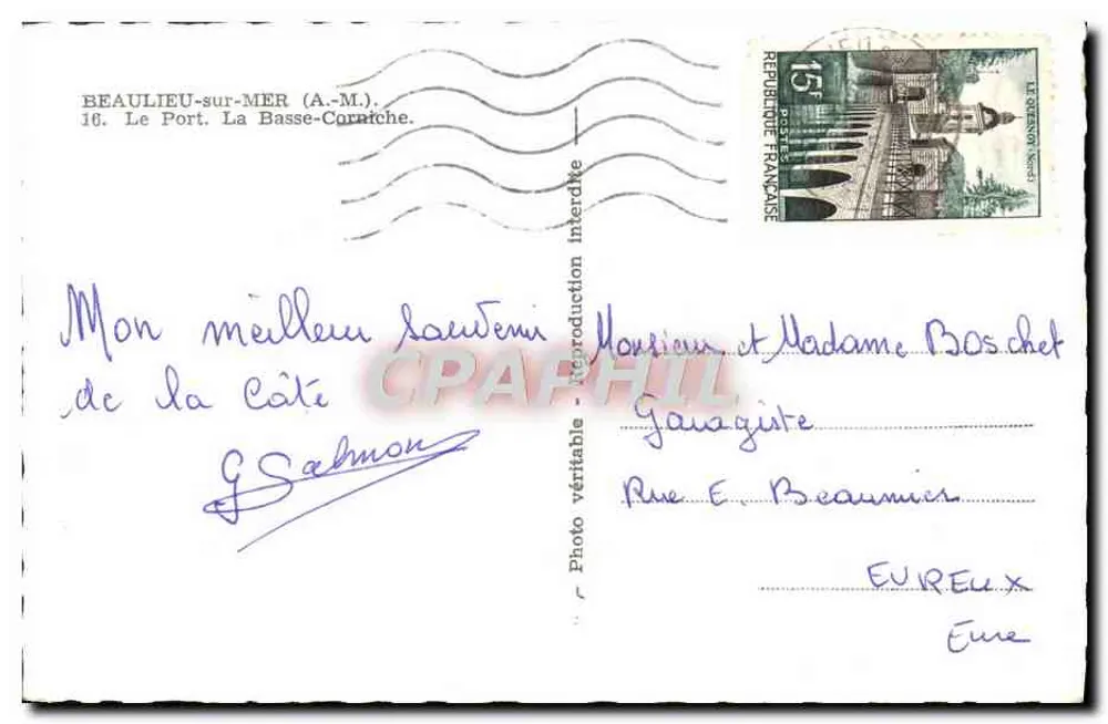 O Portos de Beaulieu-sur-Mer — A Baixa Corse — editor Graphil - Verso