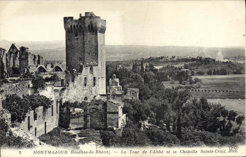 Montmajour (Bouches-du-Rhône) — Die Turm des Abts und die Kapelle Sainte-Croix — JND Phot. - Vorderseite