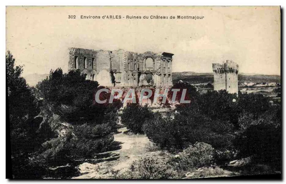 Ruinen des Schlosses Montmajour — Umgebung von Arles — Moderne Ansichtskarte n°302 - Vorderseite