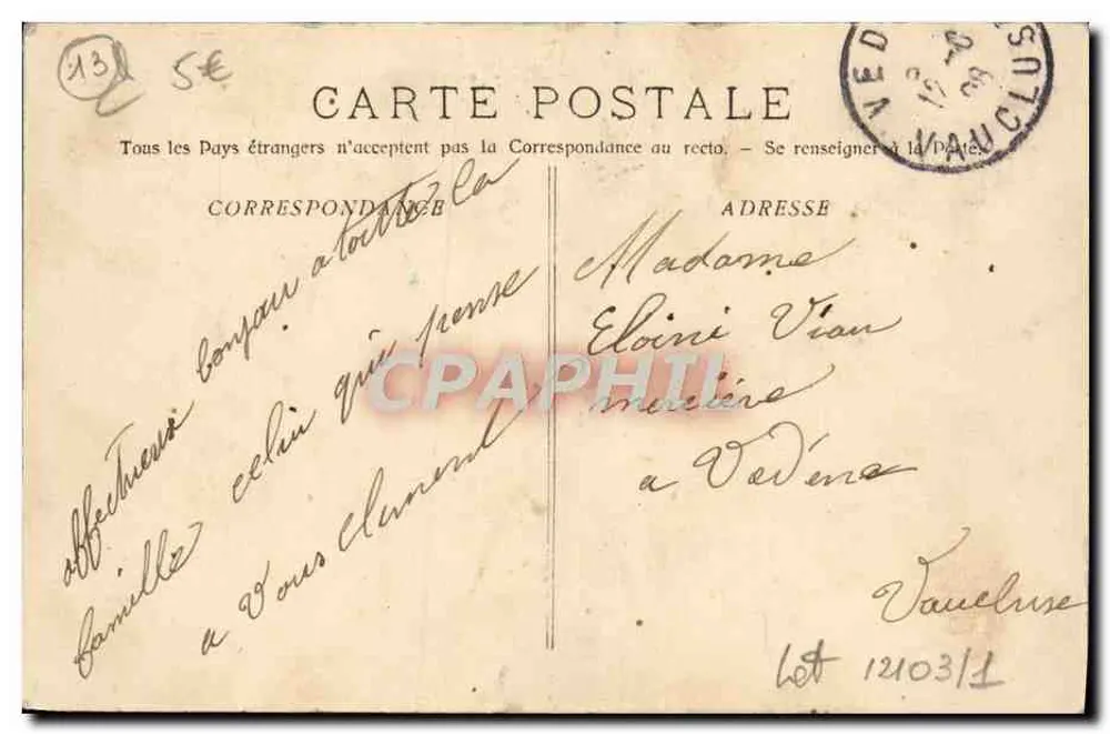 Montmajour - O Cloître visto da estrada — Editora L. Léonie, Alès — n° 247 - Verso