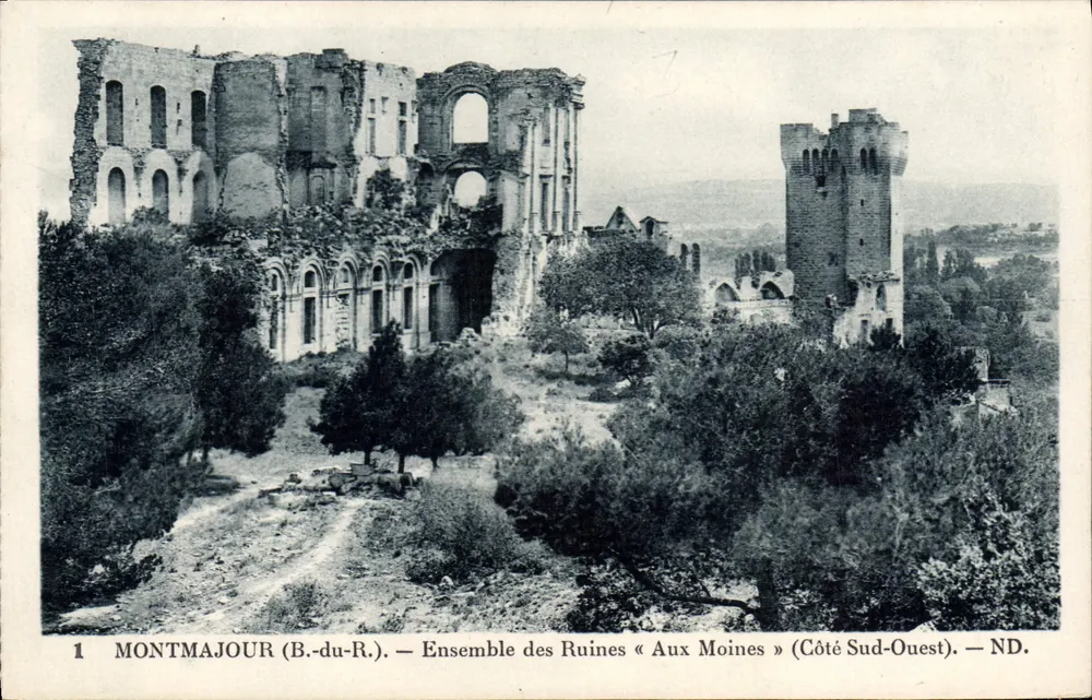 Montmajour (B.-du-R.) — Conjunto das Ruínas « Aux Moines » (Lado Sul-Oeste) — ND. - Frente