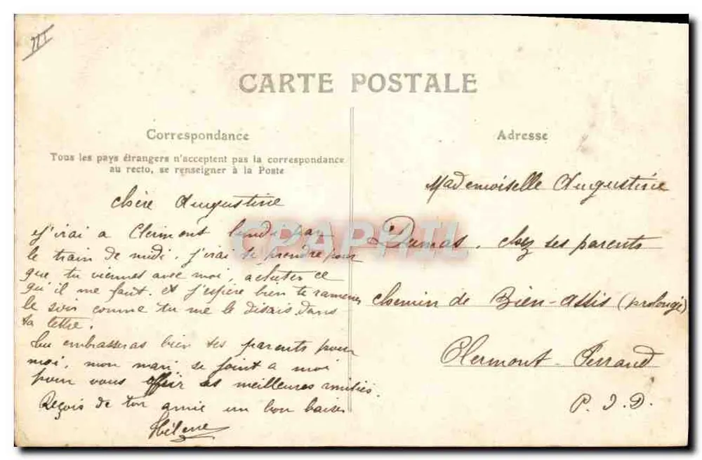 Riom, a Maison Centrale — Fuy-de-Dôme — 187 - Verso