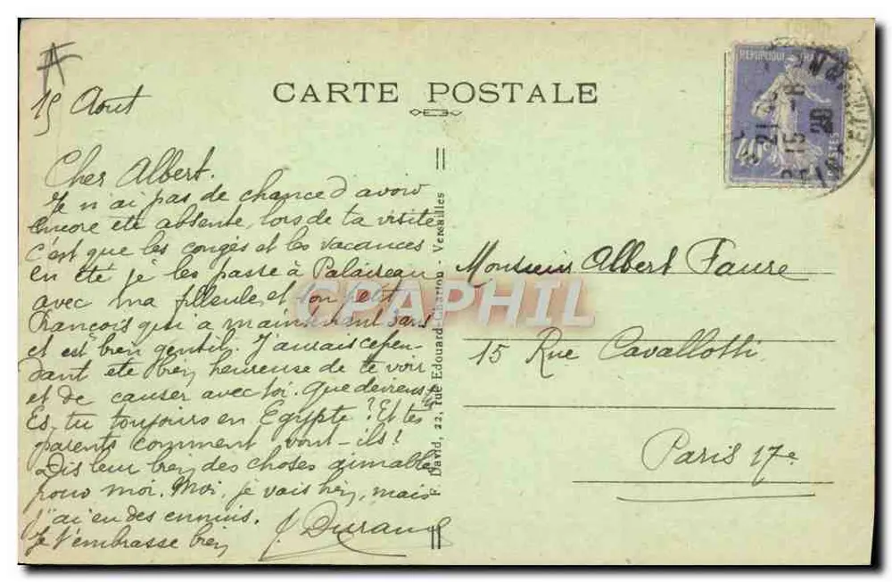Melun - Notre-Dame en Maison Centrale — onbekende uitgever, n°4 - Achterkant