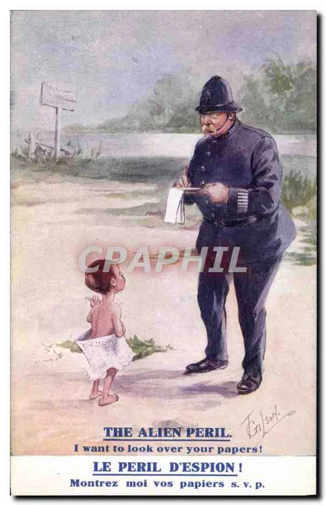 Ein britischer Polizist fragt ein nacktes Kind — E.J. HaC, Ludgate-Serie Nr. 406 - Vorderseite