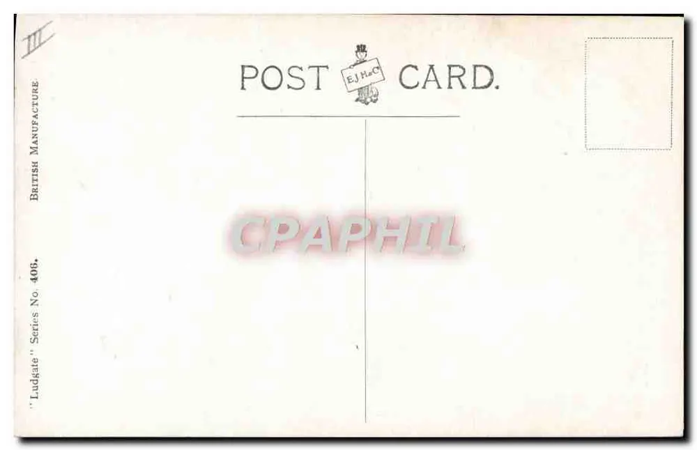 Ein britischer Polizist fragt ein nacktes Kind — E.J. HaC, Ludgate-Serie Nr. 406 - Rückseite