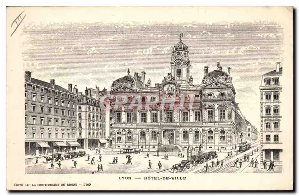 LYON — HÔTEL-DE-VILLE — édité par la Confiserie du Rhône - Rückseite