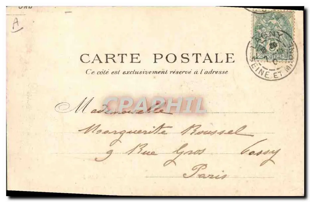 Noisiel — Schokoladenfabrik Menier (Ansicht der Marne) — Phototypie A. Rep et Filliette in Château-Thierry - Rückseite