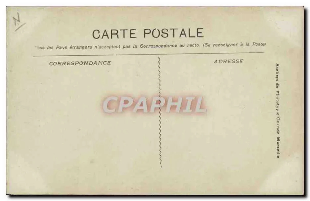 Marseille. Kolonialausstellung — Der Ballon « La Ville de Paris » — Quacade Fotostudios - Rückseite