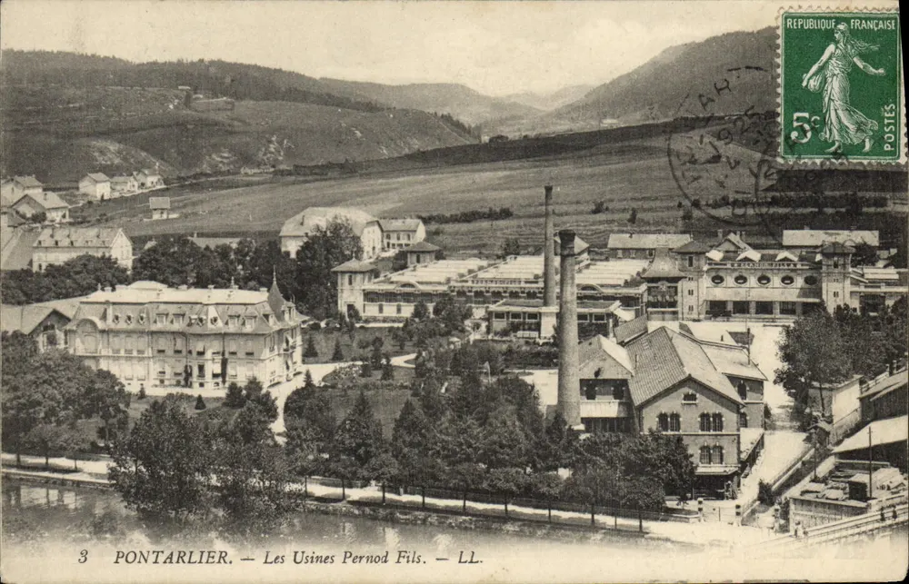 Pontarlier — As Fábricas Pernod Fils — LL. - Frente