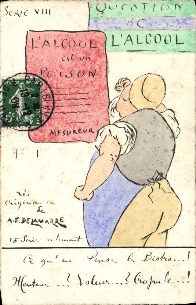 Alkohol ist ein Gift — Serie VIII — A.F. Delamarre - Vorderseite