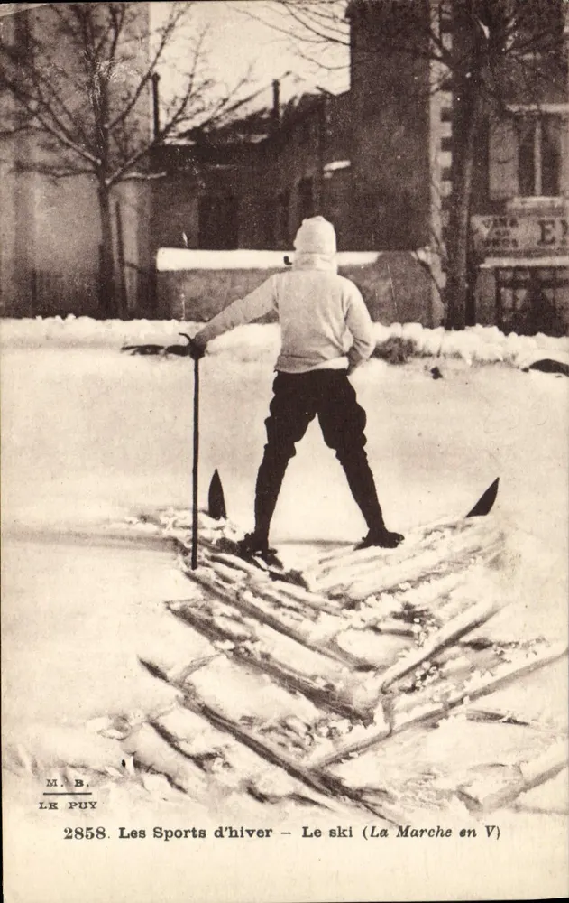 Le Puy — Winter-Sport — Skifahren (La Marche en V) — M. B. — Nr. 2858 - Vorderseite