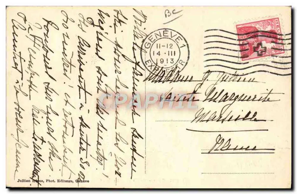 Ski-Rennen — Le Saut — J. J. 5688 - Rückseite