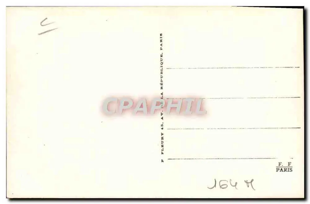 Locomotiva Mogul n° 3603 — Série 130.001 a 130.035 — Editor F. F. Paris - Verso
