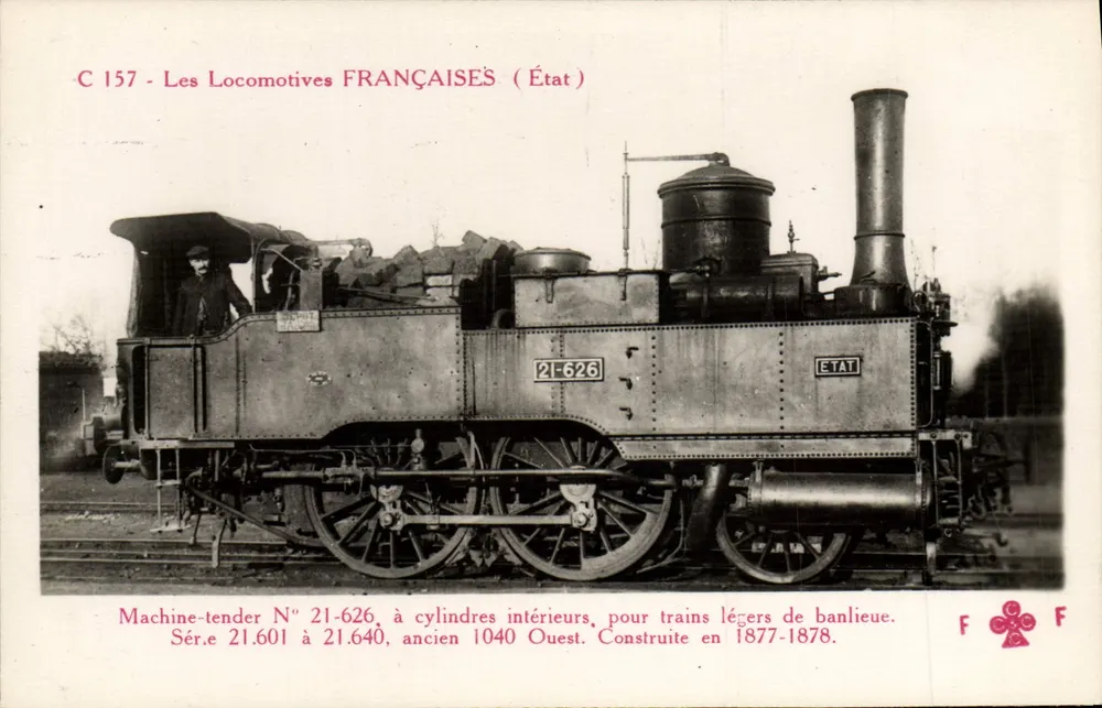 Máquina-tender N° 21-626 — Série 21.601 a 21.640 — Estado - Frente