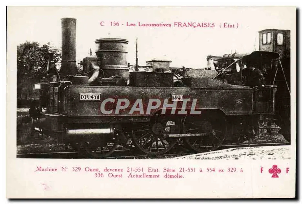 Dampflok Nr. 329 West — Serie 21-551 bis 554 — État - Vorderseite