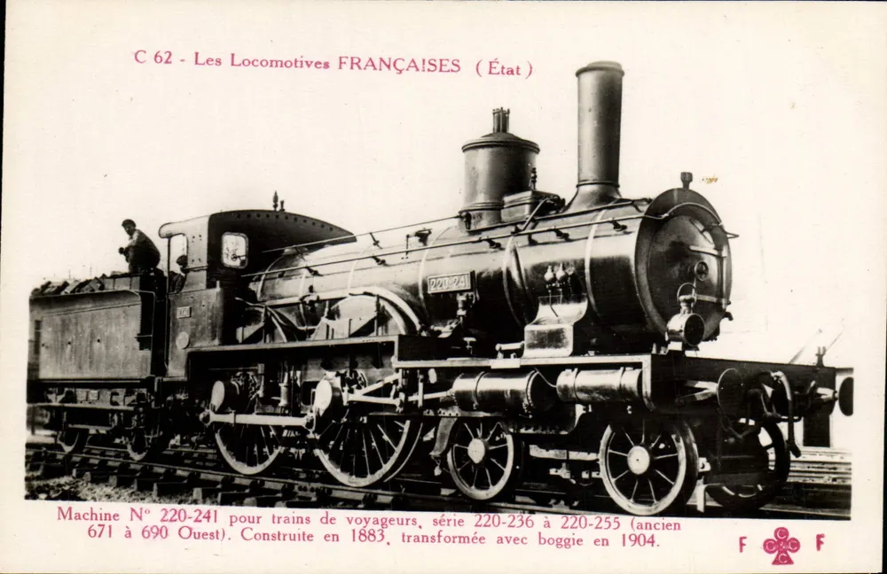 Dampflokomotive Nr. 220-241 — Serie 220-255 — Verlag F. F. (Fleurry, Paris) - Vorderseite