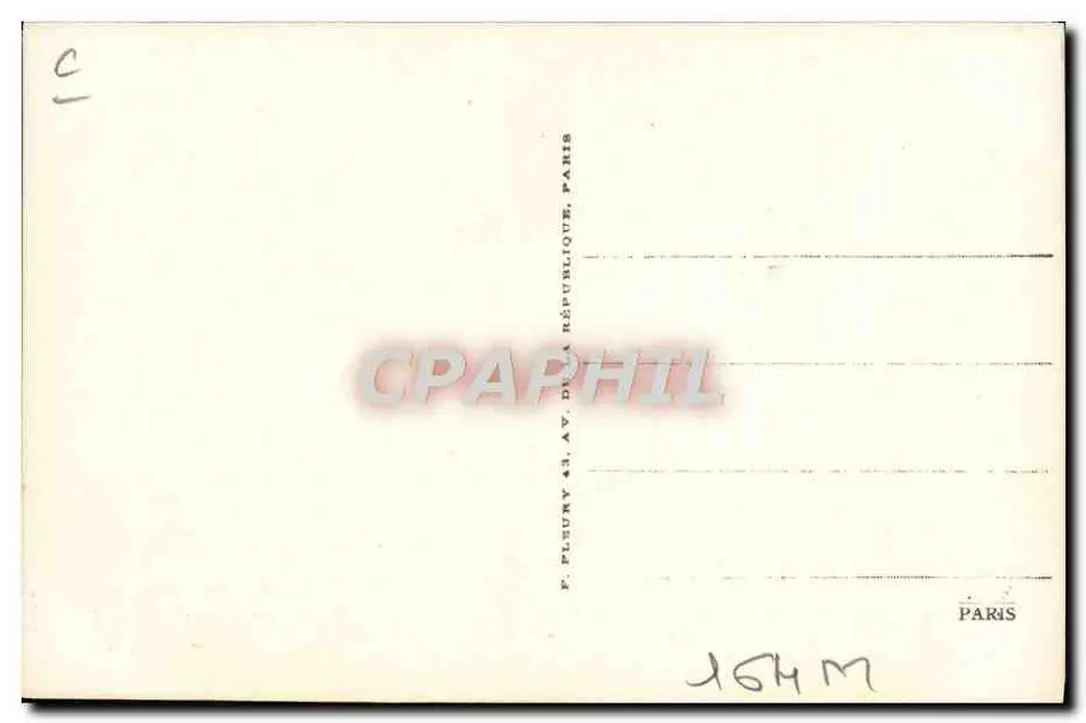 Locomotiva francesa n° 955 — Série 953 a 964 — Editor F. Fleury, Paris - Verso