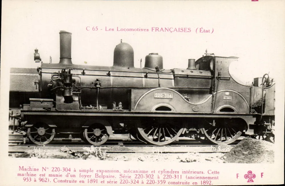 Dampflokomotive 220-304 — Serie 220-302 bis 220-311 — Zustand - Vorderseite