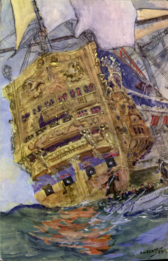 Soleil Royal — Epoche Louis XIV — Aquarelle von A. Sebille - Vorderseite