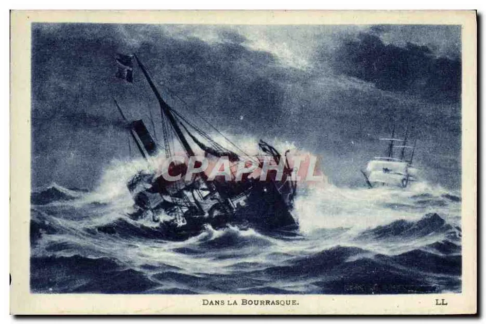 Na Tempestade — cena marítima — editor LL - Frente