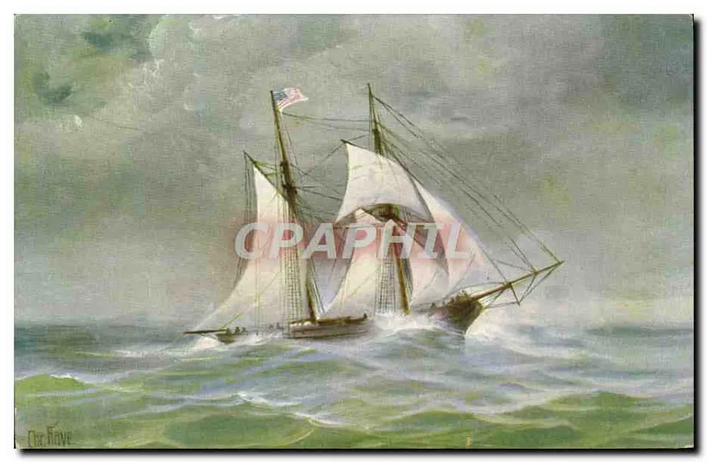 Navio a vela americano — Marine-Galerie Schönerbrigg — n°281 - Frente