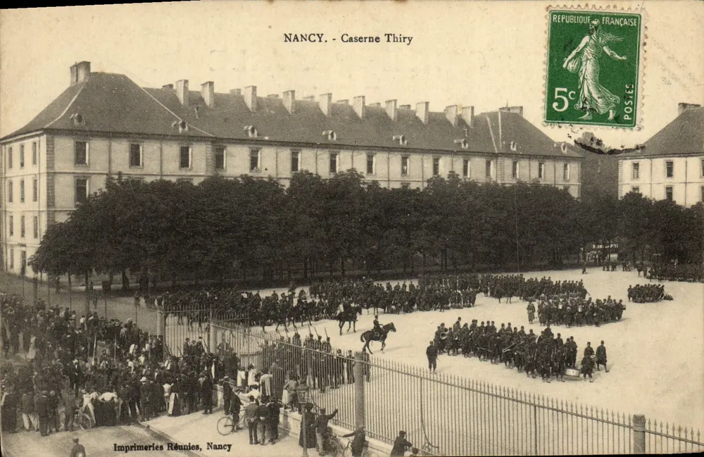 NANCY - Quartel Thiry — Imprimeries Réunies, Nancy - Frente