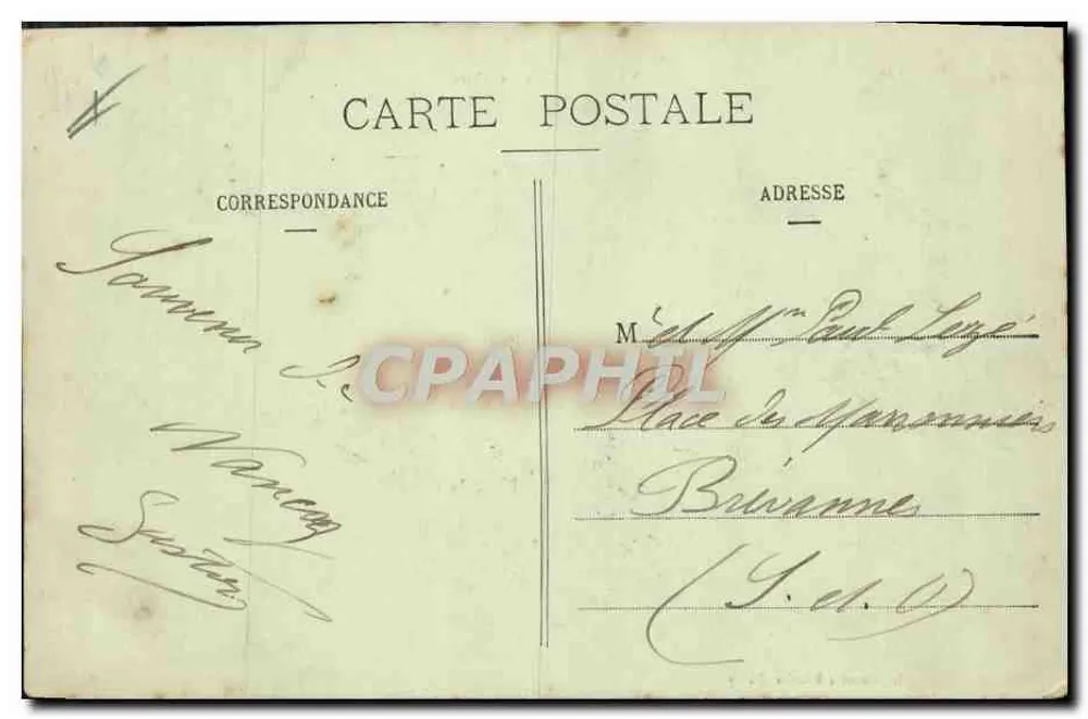 NANCY - Quartel Thiry — Imprimeries Réunies, Nancy - Verso