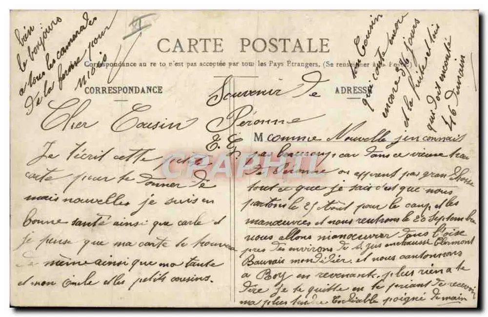Péronne - Caserne Foy — Imp. Lib. Lojson - Rückseite