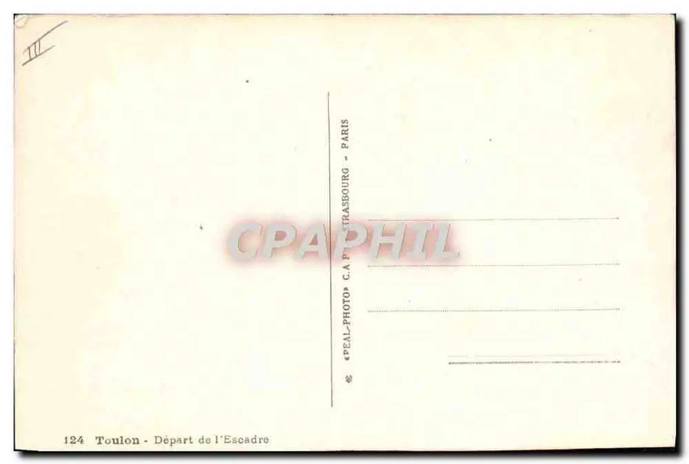 Toulon - Abfahrt der Flotte — C.A.P. - Paris - Rückseite
