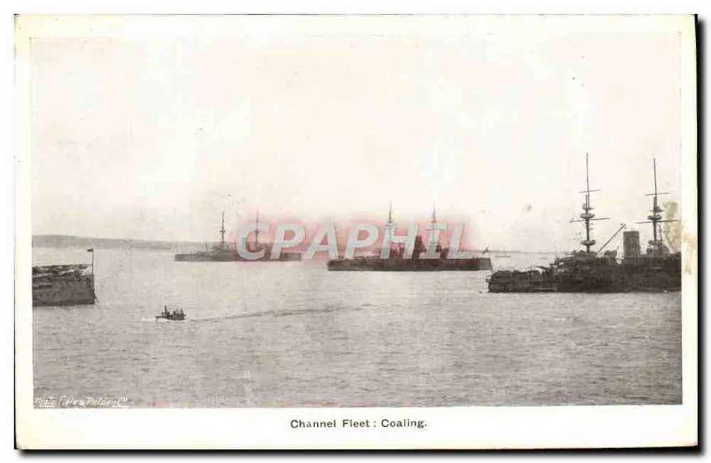 Frota do Canal: Abastecimento de Carvão — Foto: C. W. P. Baker, Ltd. - Frente