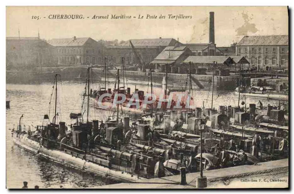 Cherbourg - Marinewaffenarsenal - Der Torpedoboots-Post — Sammlung F. C., Cherbourg - Vorderseite
