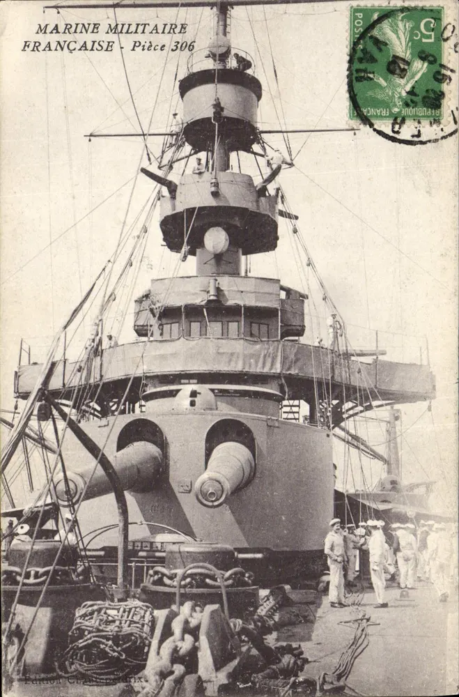 Navio de guerra francês — Peça 306 — Edição Châtenet-d'Arrix - Frente
