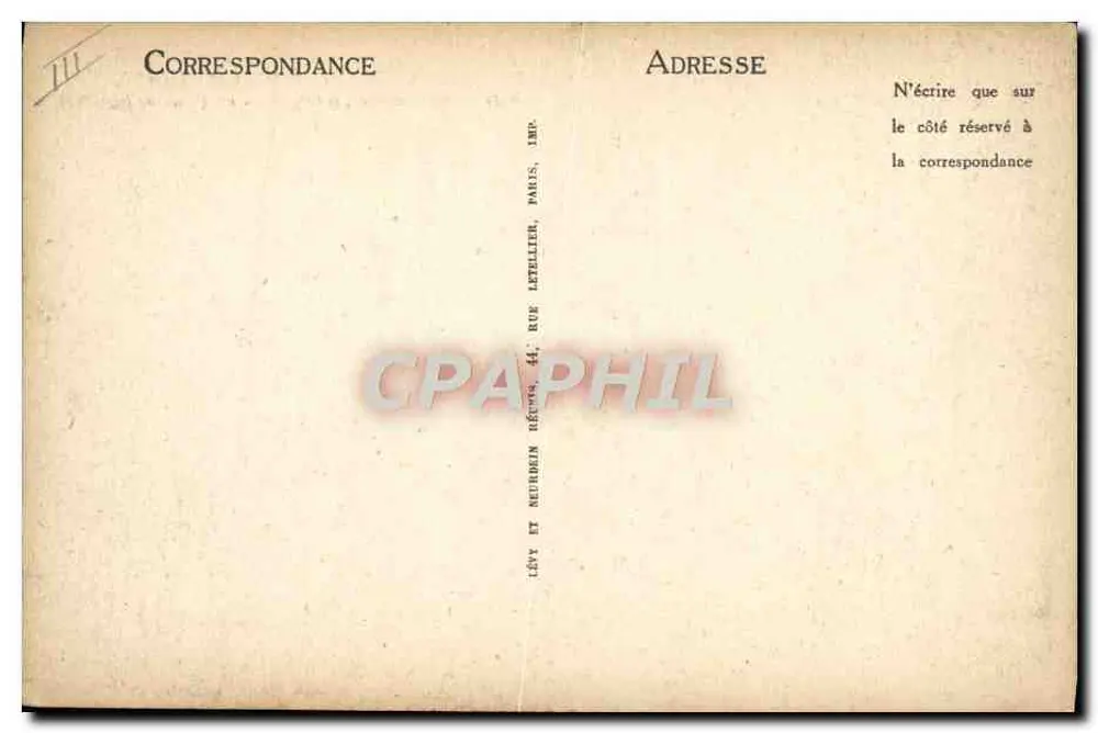 Marine-Dienst — Schiffsabteilung, Schlachtordnung — Imp. Letellier, Paris - Rückseite