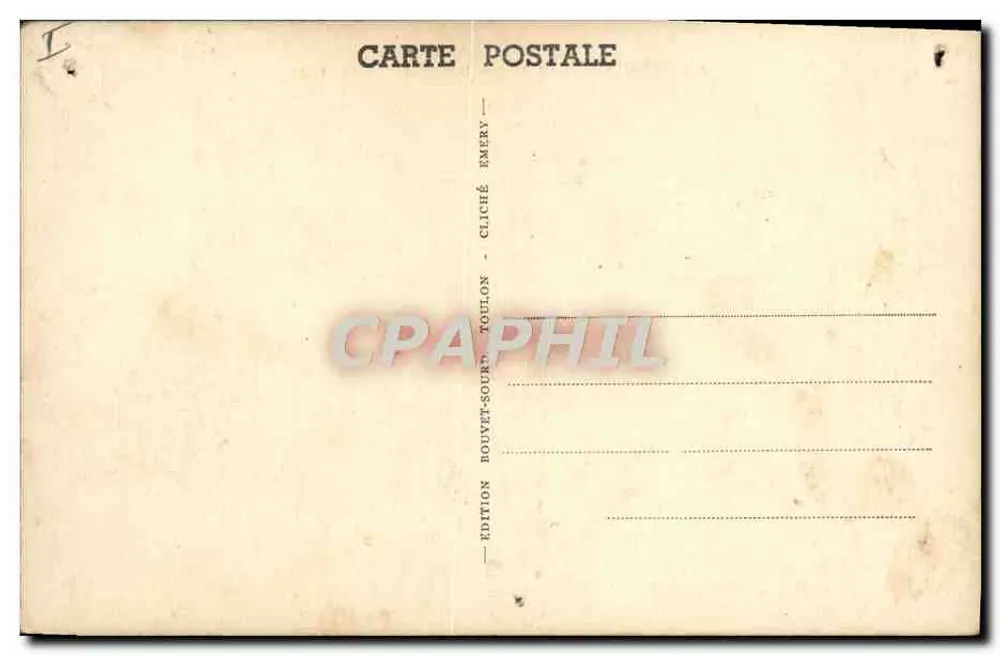 Kreuzer von 10.000 Tonnen in großer See — Verleger ÉDITION BOUVER-SOURD-TOULON, n° 214 - Rückseite