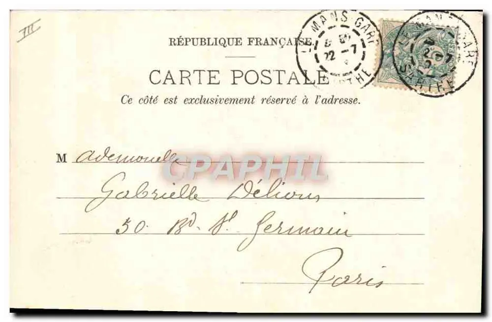 Le Mans — O Teatro — Jouguet-Goupil, Número 2 - Verso