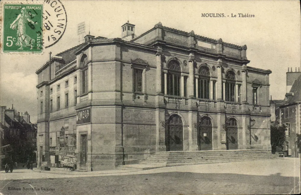 Moulins - O Teatro — Edição Nouvelles Galeries - Frente