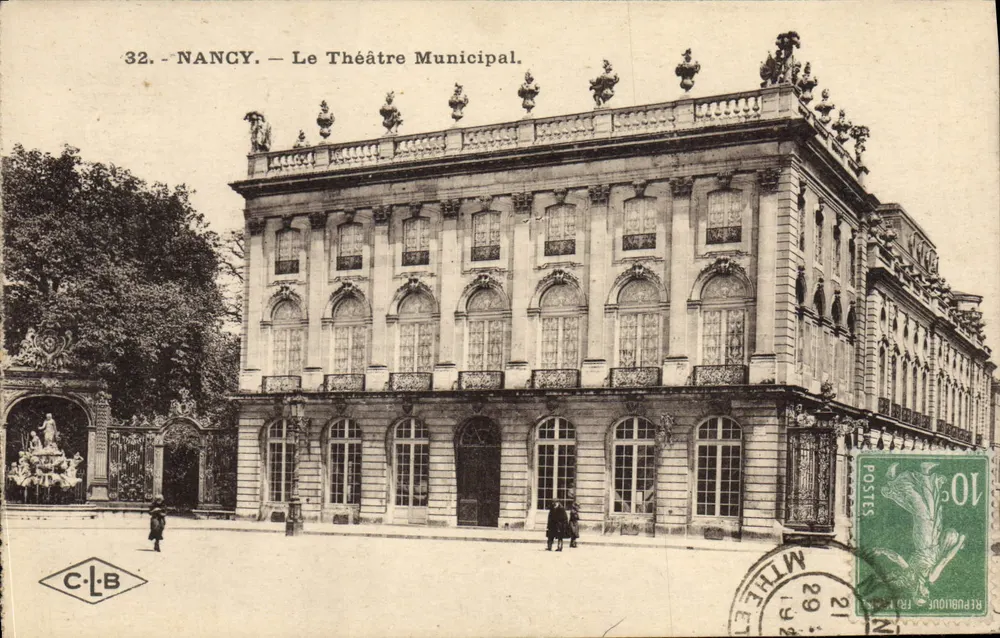 NANCY — O Teatro Municipal — C.-L-B, n°32 - Frente
