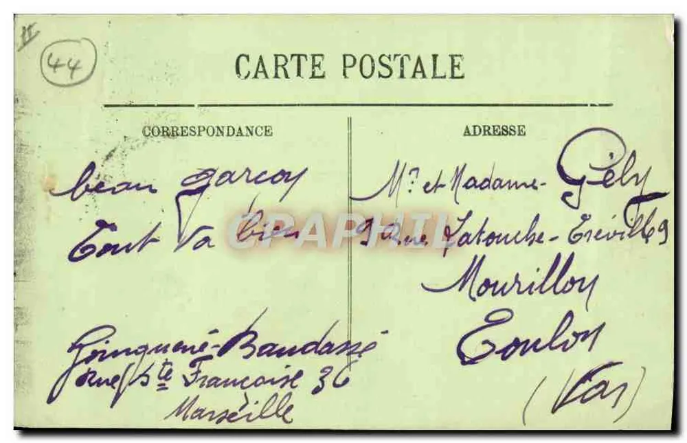 NANTES — Das Theater Graslin und die Rue Crébillon — LL. n° 171 - Rückseite