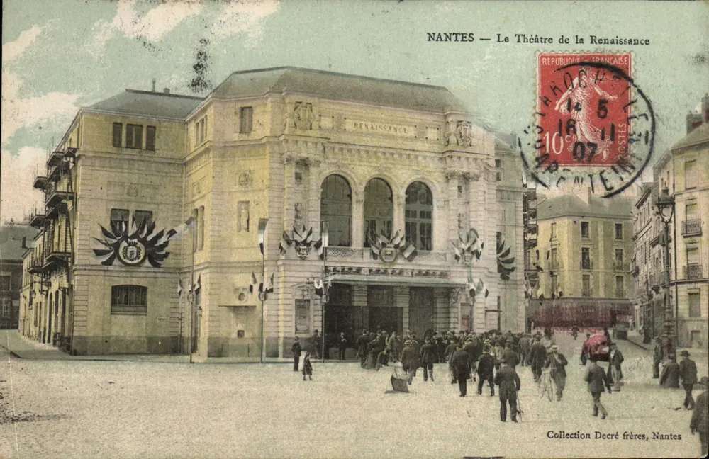 NANTES — Ansicht des Theaters der Renaissance — Décrét Brüder, Nantes - Vorderseite