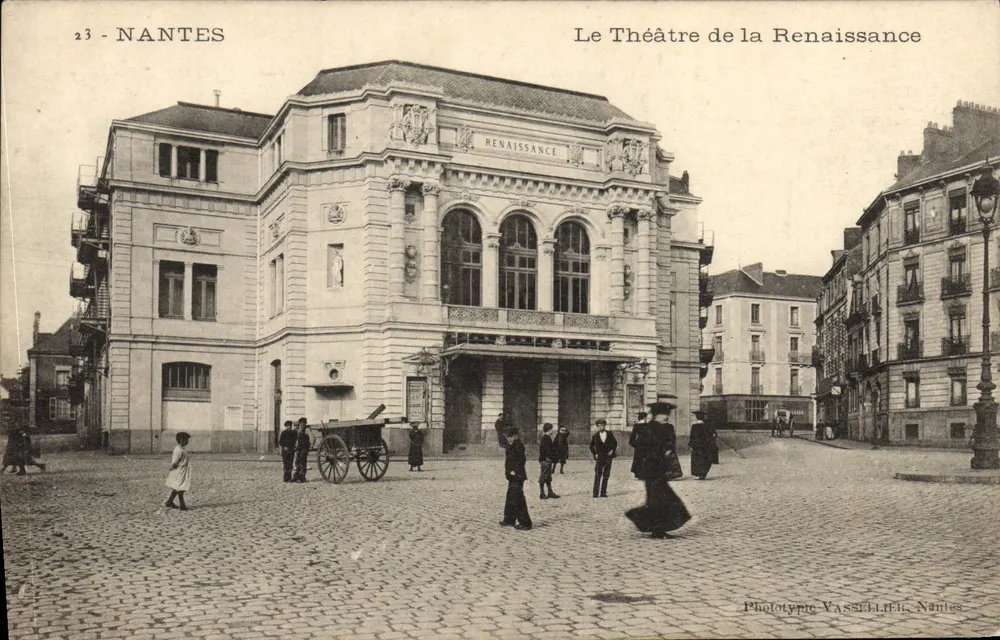 NANTES — Das Theater der Renaissance — Phototypie Vassellier, Nantes - Vorderseite