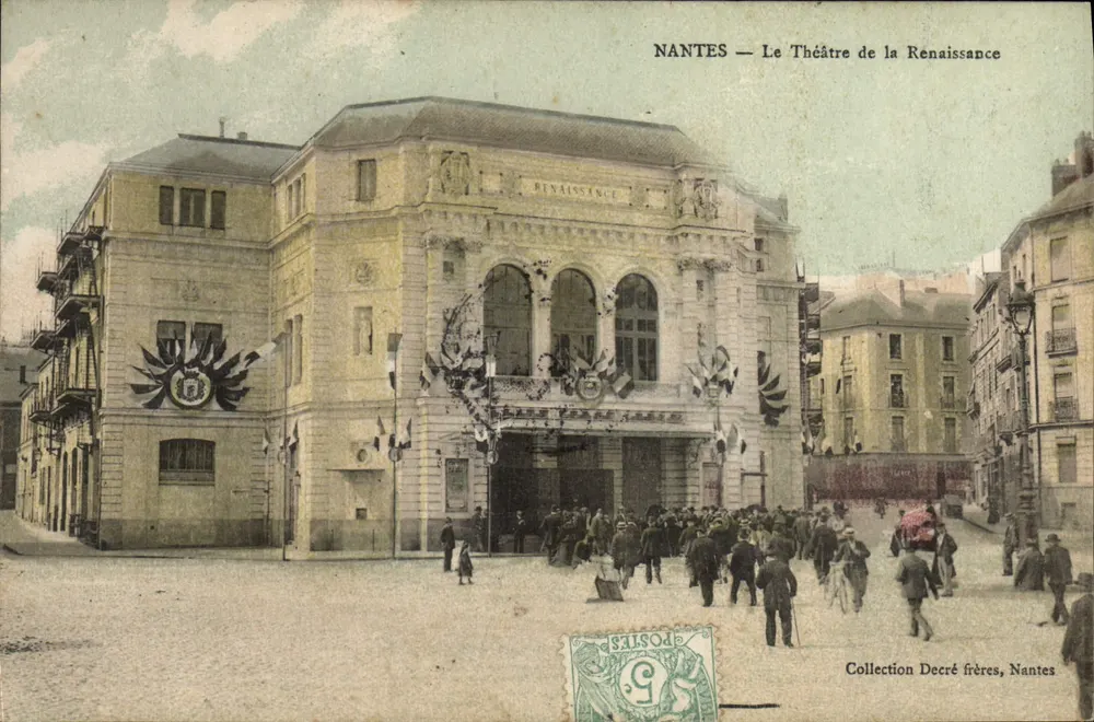 NANTES — Le Théâtre de la Renaissance — Collection Decré frères, Nantes - Recto