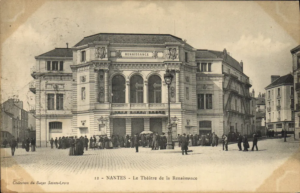 NANTES - Le Théâtre de la Renaissance — Collection du Bazar Sainte-Croix, n°12 - Recto